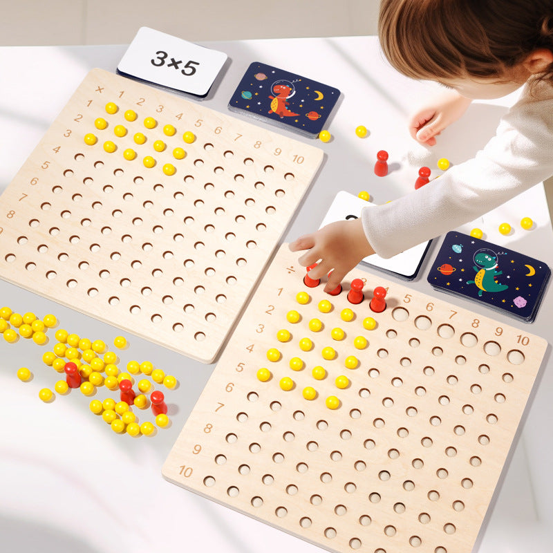 Wooden Multiplication and Division Board Montessori Toys Educational 4