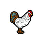 Silicone Focal Beads Chicken with Turquoise Tail Feather Detail 2