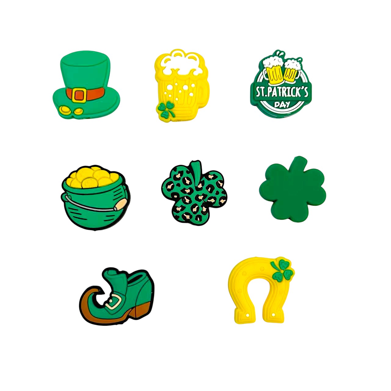 20Pcs Silicone Focal Beads Saint PA Series Holiday Symbols Set