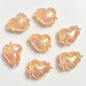 50pcs 14x20mm UV Finish Light In The Dark Heart Star Acrylic Beads 11