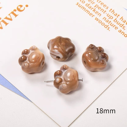 10pcs 18mm Cat Claw Acrylic Beads DIY Bracelet Making 12