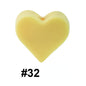 50pcs 14mm Heart Silicone Beads Colorful Diy Teether Accessories 18