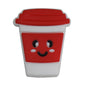 20pcs Silicone Focal Beads Smile Cup Front Facing Design 8