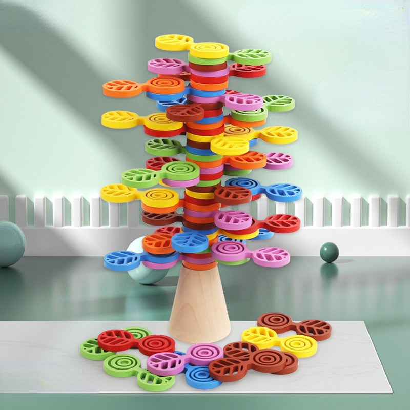Wooden Building Blocks Stacked Tree Educational Toy for Kids 2