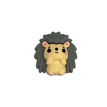 20Pcs Silicone 3D Focal Beads Cute Hedgehog Sitting Pose 5