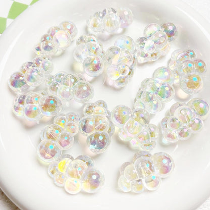 10pcs 22x32mm UV Finish Transparent Cloud Acrylic Beads DIY Bracelet Making 11