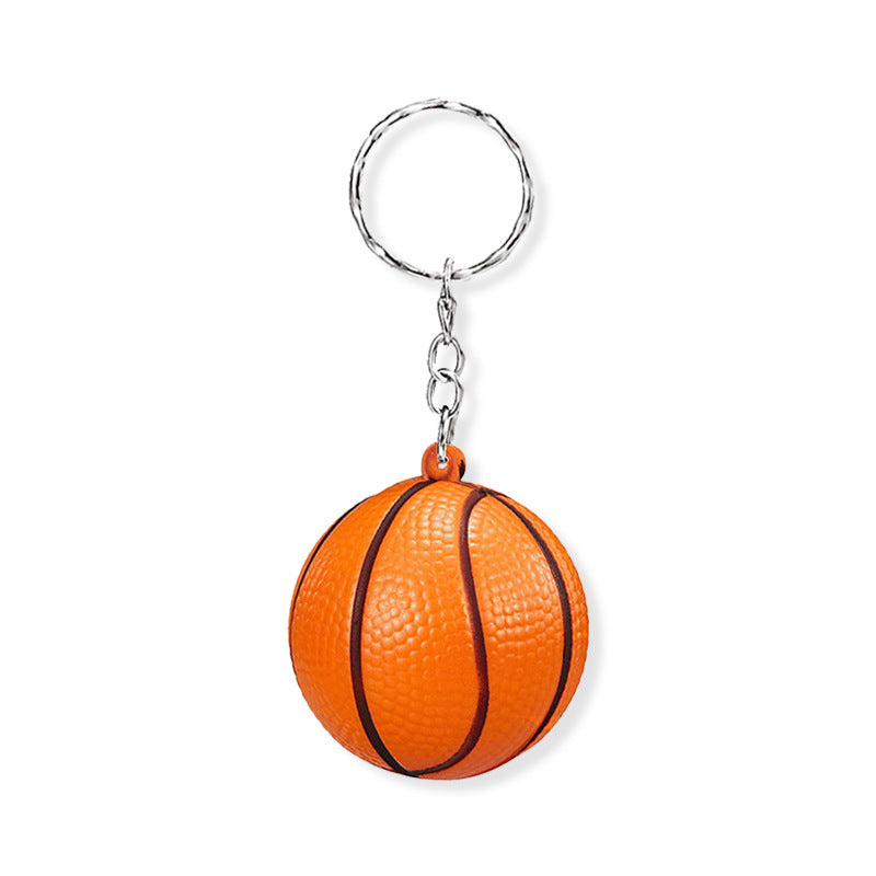PU Squishy Sports Ball Keychain Sensory Stress Toy 4cm 6