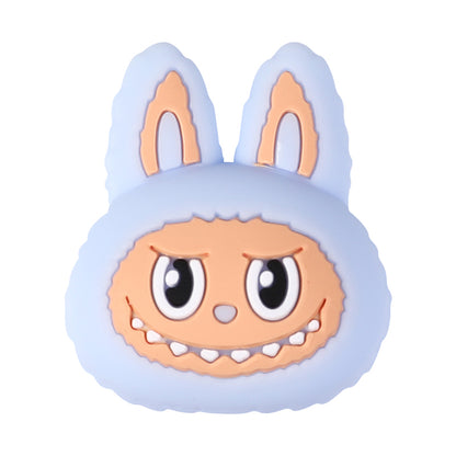 20Pcs Silicone 3D Focal Beads Bunny Character Face with Long Ears 11