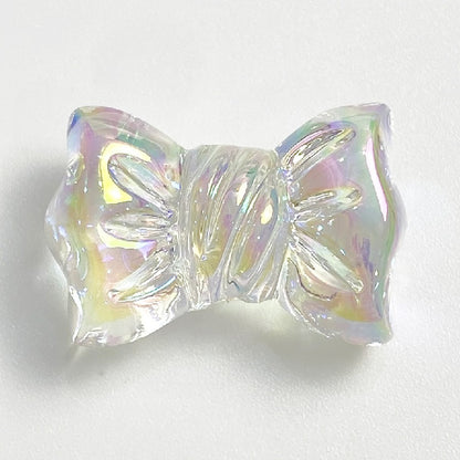 50pcs 14x26mm Transparent Bow Acrylic Beads DIY Bracelet Making 2
