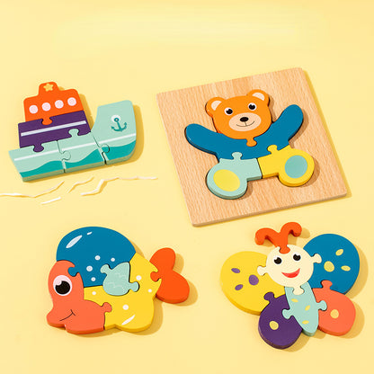 Animal Wooden Puzzle 3D Educational Toy for Kids 5
