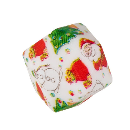10pcs Silicone Focal Beads Christmas Snowman Tree Stocking Set 15