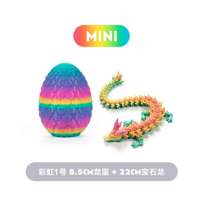 3D Printed Chinese Loong Dragon Egg Decoration Gift 22cm