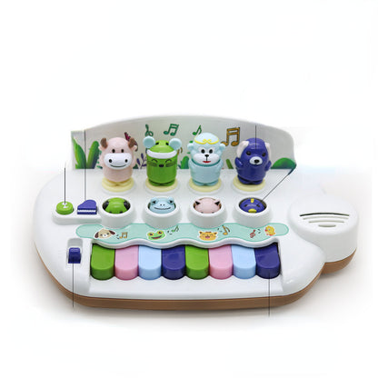 Plastic Kids Musical Instrument Toy Piano with Animal Lights 3