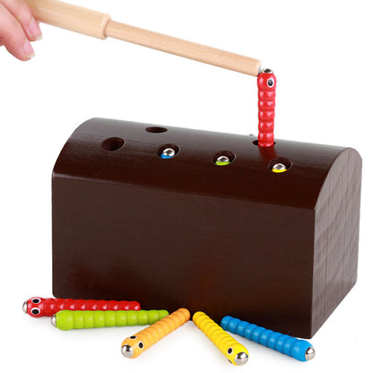 Wooden Montessori Toys Magnetic Fish Catching Fine Motor Skills 2