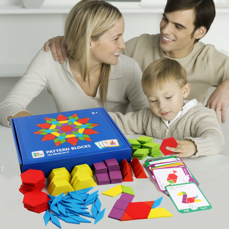 Wooden Montessori Toys Geometric Shape Puzzle for Kids 3