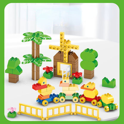 Plastic Building Blocks Educational Toy Duck Farm Scene for Kids 3