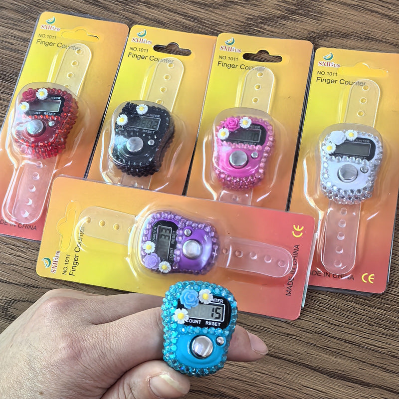 Digital Counting Ring Counter with Rhinestones 2