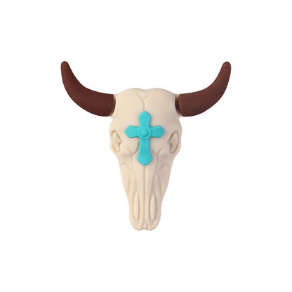 20Pcs Silicone 3D Focal Beads Cowboy Series Holding Horseshoe and Money Bag 9