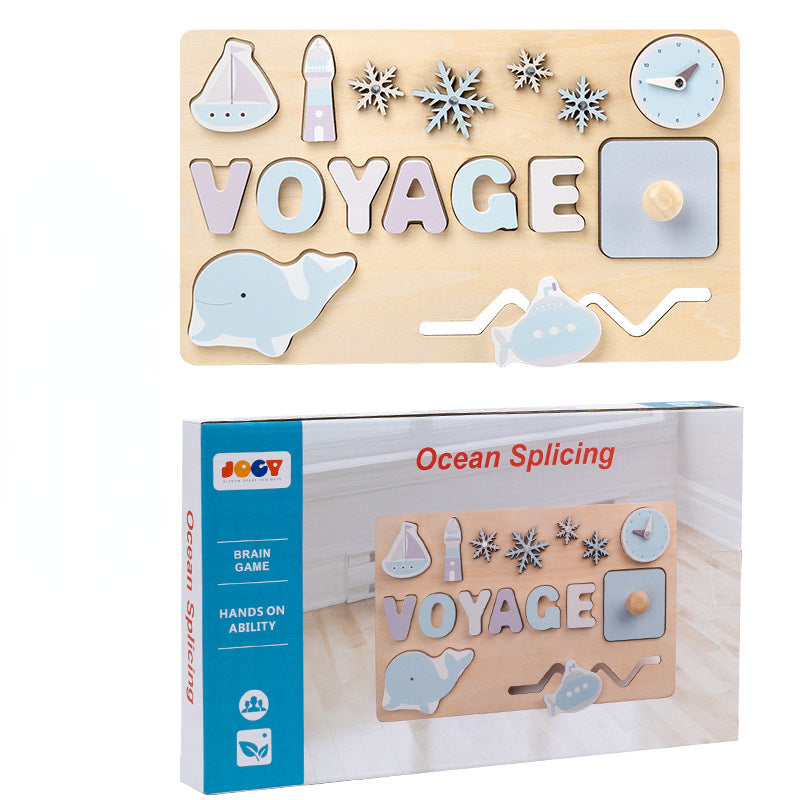 Wooden Montessori Toys Planet Hand Grab Board for Toddlers 7
