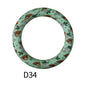 65mm Printed Silicone Beads Ring Shape Printed Design 40