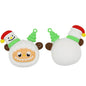 20Pcs Silicone 3D Focal Beads Christmas Snowman Wearing Santa Hat