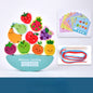 Wooden Building Blocks Animal Vegetable Fruit Balance Stacking Toy 8