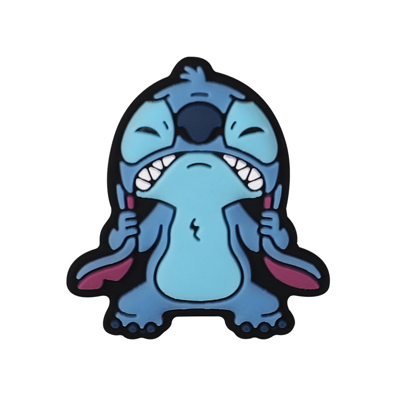 20Pcs Silicone Focal Beads Blue Alien Character Large Ears Variety 9