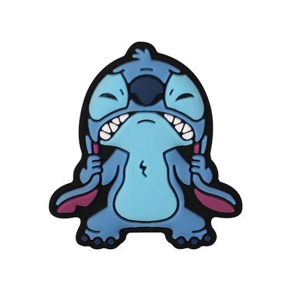 20Pcs Silicone Focal Beads Blue Alien Character Large Ears Variety 9