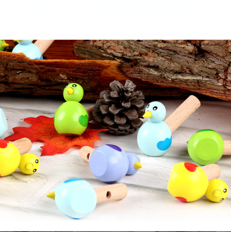 Wooden Bird Whistle Kids Musical Instrument Educational Toy 3