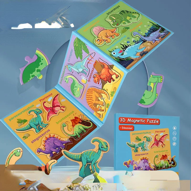 Children's 3D Magnetic Animal Puzzle Educational Paper Toy 2