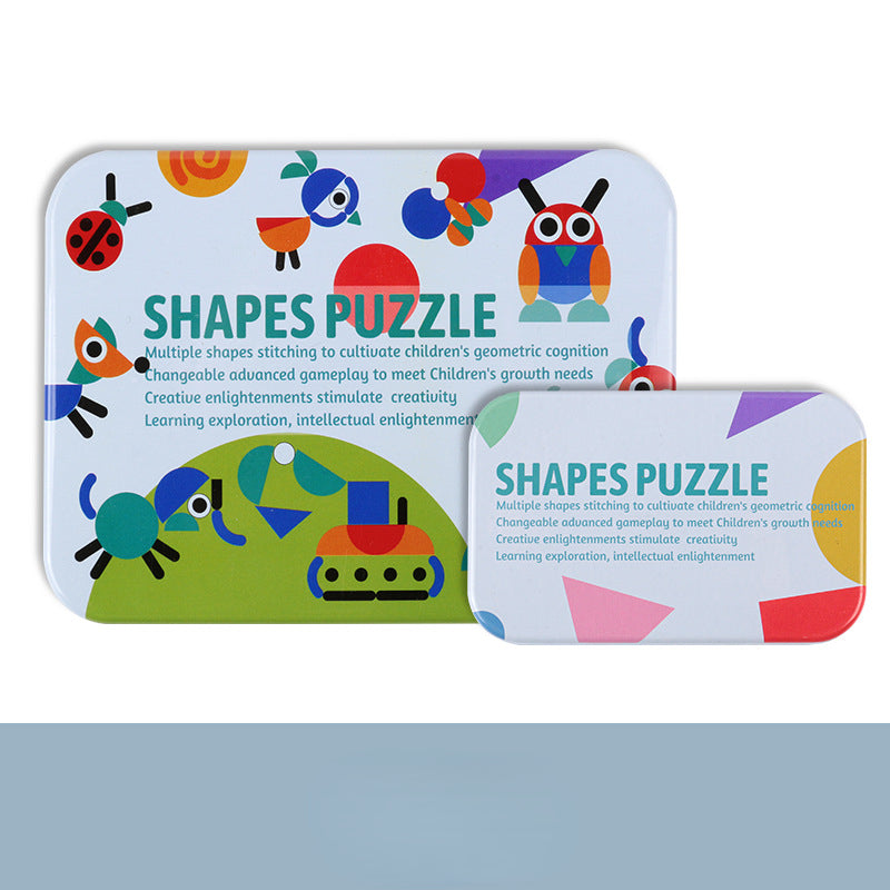 Wooden Geometric Puzzle Montessori Toys Shape Sorting Educational 3