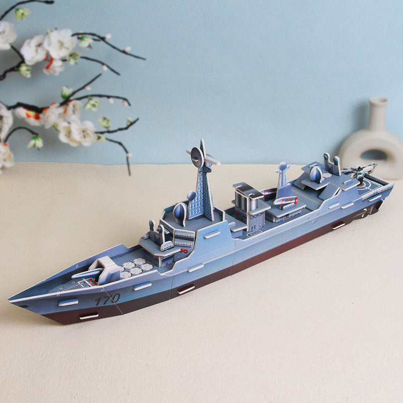 Paper 3D Puzzle Montessori Toys Aircraft Carrier Educational Toy 3