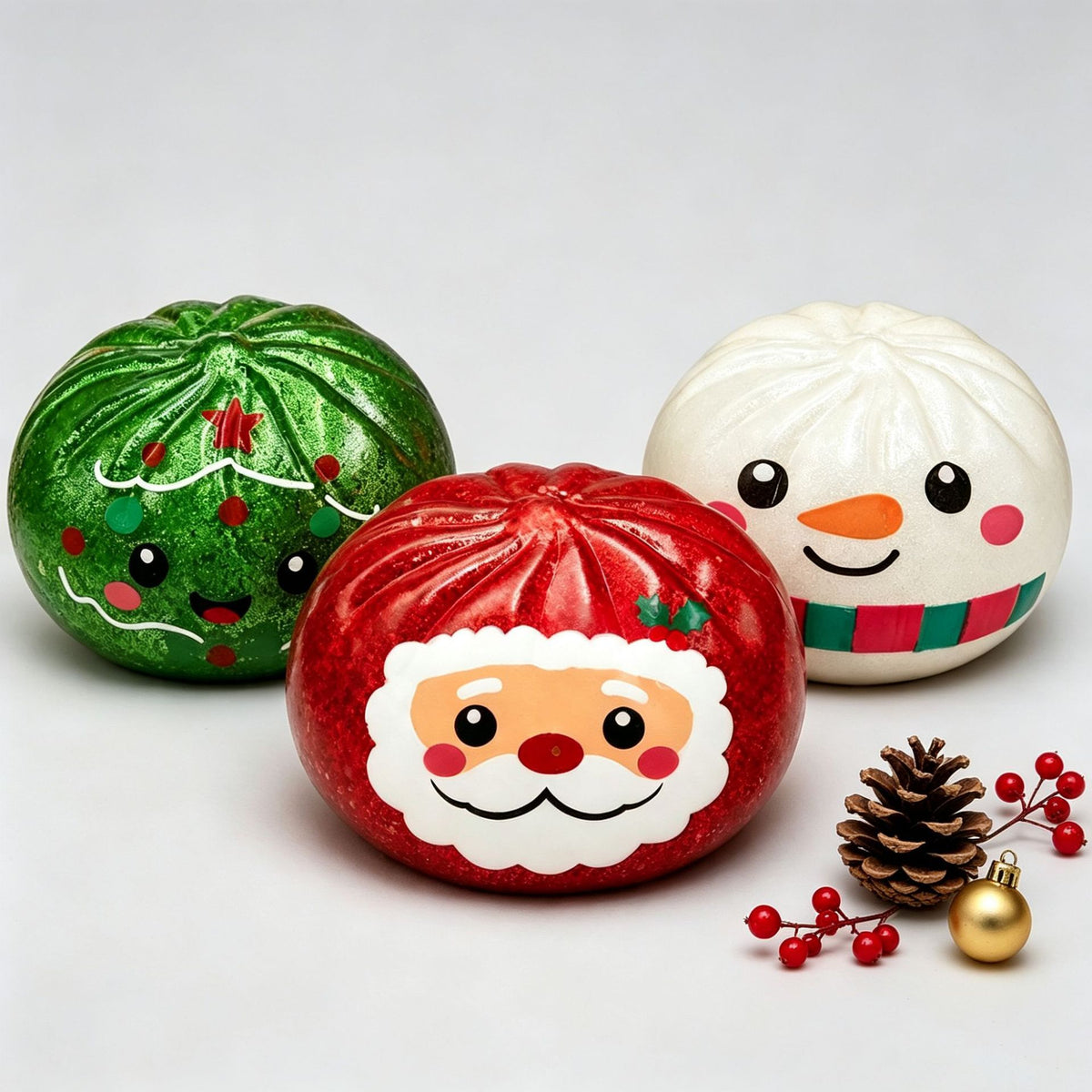 12 Pack Christmas Squishy Dumpling Jelly TPR Sensory Toy Set 4