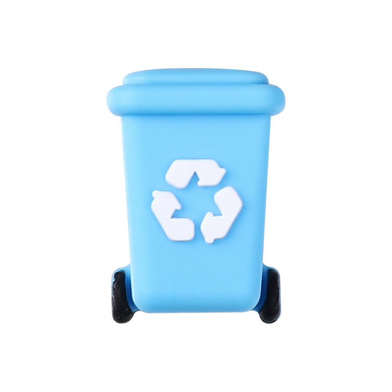 Silicone 3D Focal Beads Sanitation Series Recycling Bin and Cap Designs 16