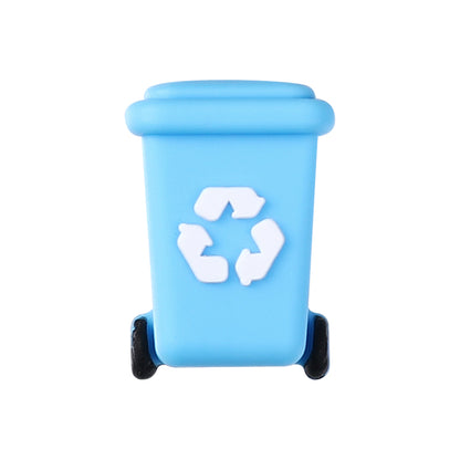 Silicone 3D Focal Beads Sanitation Series Recycling Bin and Cap Designs 16