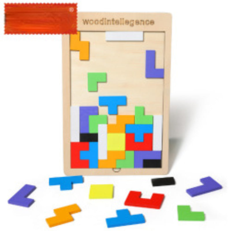 Wooden 3D Puzzle Tetris Educational Toy for Kids 9
