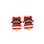 20Pcs Silicone 3D Focal Beads Christmas Color-Shifting Bow Bell