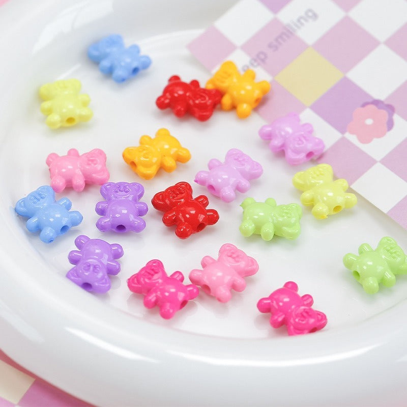 20pcs 12x14mm Bear Acrylic Beads Jewelry Making Craft Supplies 4