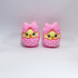 20Pcs Silicone 3D Focal Beads Easter Yellow Chick with Pink Bow