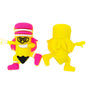 Silicone 3D Focal Beads Yellow Pencil Man With 3D Glasses