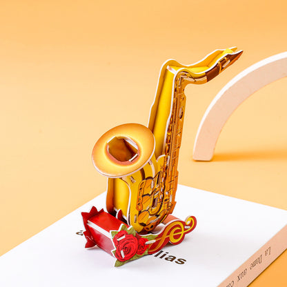 3D Paper Puzzle Musical Instruments Educational Toy for Kids 4