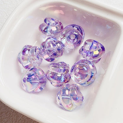 10pcs 17mm Spiral Acrylic Beads Transparent DIY Bracelet Making 9