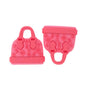 Silicone 3D Focal Beads Coffee Purse with Printed Logo Pattern 2