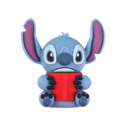20Pcs Silicone 3D Focal Beads Blue Alien Character Large Ears Various Poses 18