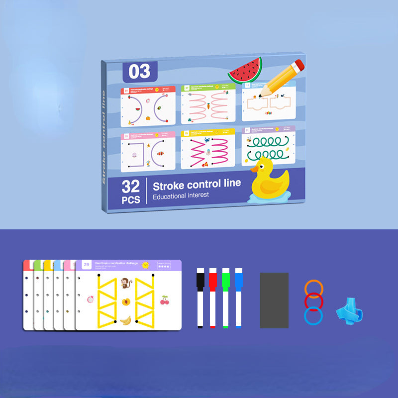 Educational Pen Control Training Book Paper Learning Toy for Kids 7
