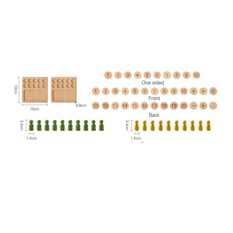 Wooden Arithmetic Shape Pairing Montessori Toys Educational 4