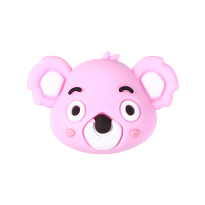 20Pcs Silicone 3D Focal Beads Koala Head Multi Color Design 14