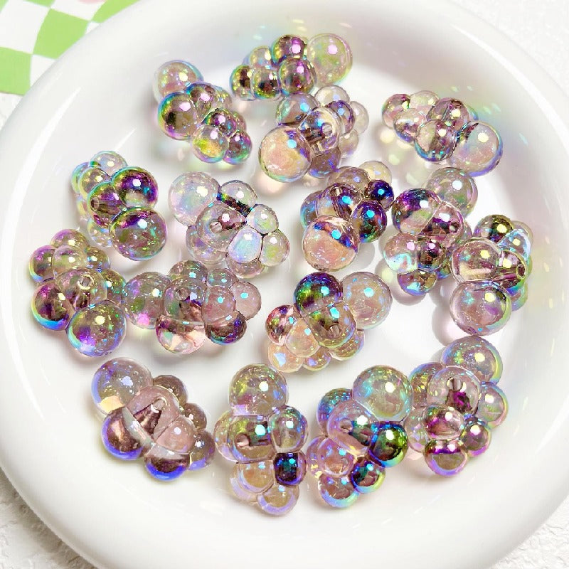 10pcs 22x32mm UV Finish Transparent Cloud Acrylic Beads DIY Bracelet Making 2