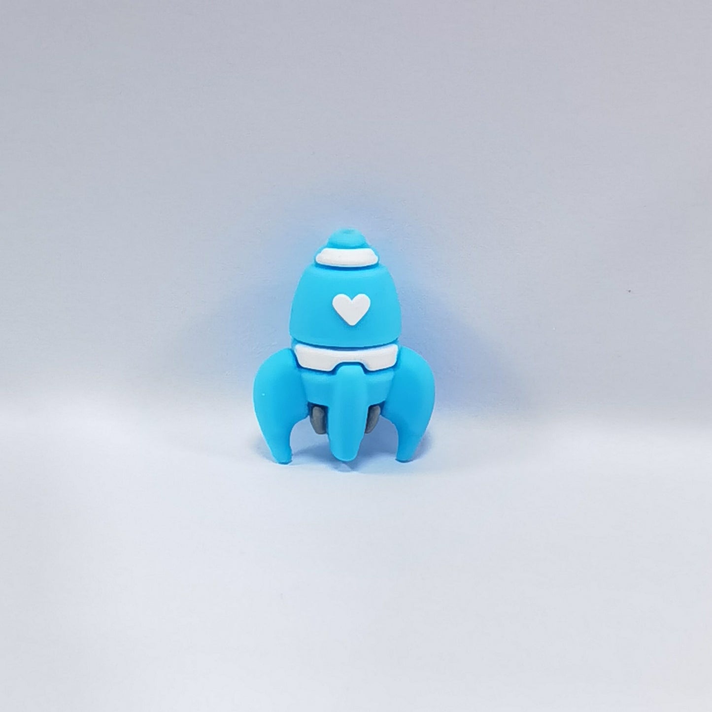 20Pcs Silicone 3D Focal Beads Color Love Rocket with Heart Detail 2