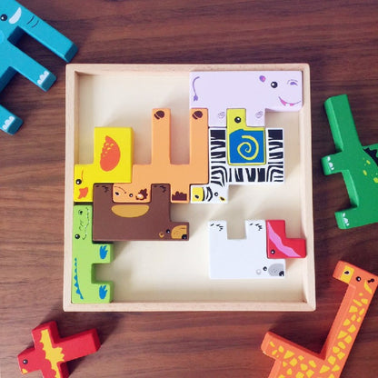 Wooden Building Blocks Early Education Toy for Kids 5